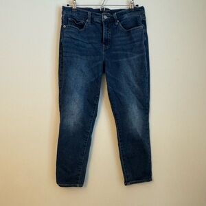Women’s 12 Lucky Brand Dark Mid Rise Crop Ava Skinny Jeans